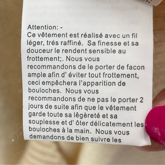 Magaschoni Colorblock 100% Cashmere Crewneck Asymetrical Lightweight Sweater - Picture 12 of 13